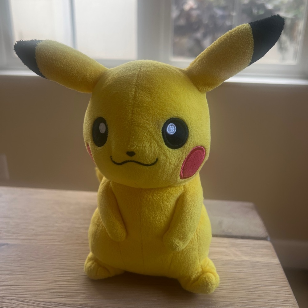 Pokemon Pikachu Plush Toy with Yellow and Black Details